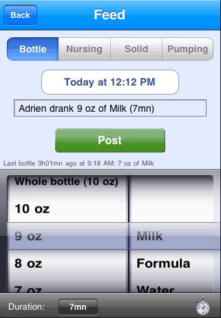 Post Bottle Tracker