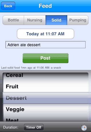 Post Food Tracker