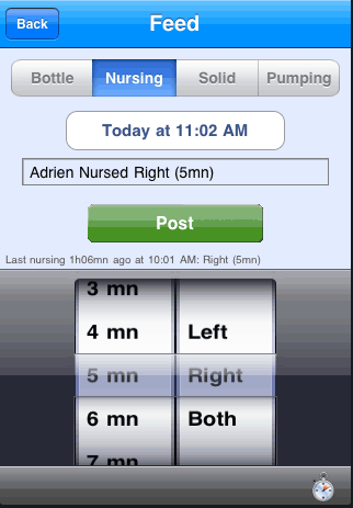 Post Nursing Tracker
